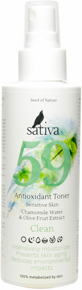 Тоник для лица увлажняющий №59 | Clean | Sativa