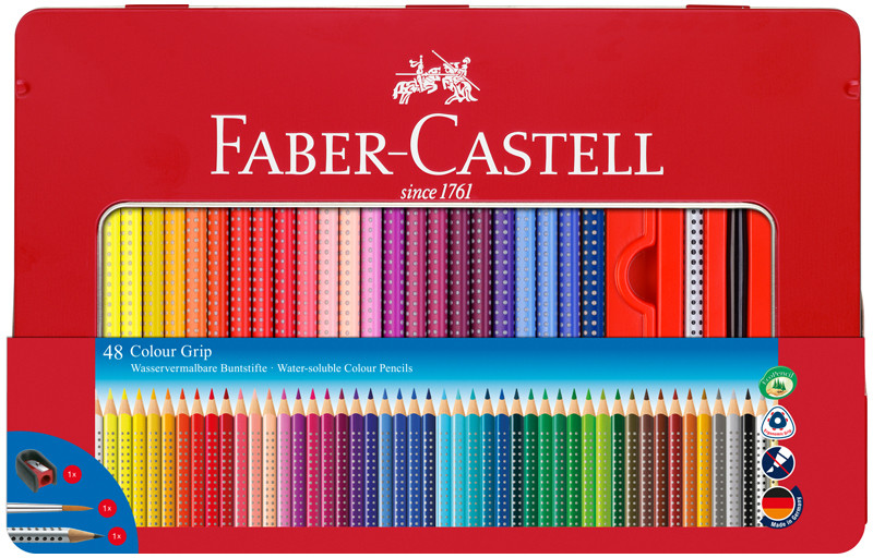 Карандаши цветные с кистью и точилкой | Grip | Faber-Castell