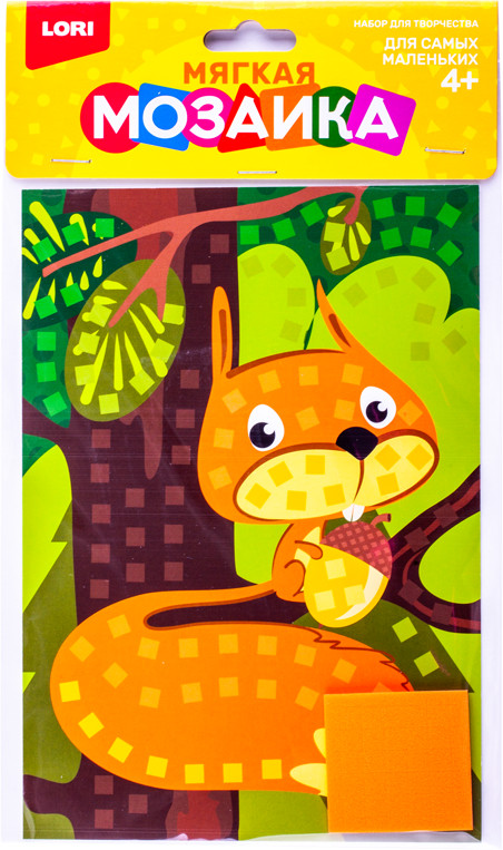 Набор для детского творчества «Белочка» | Мягкая мозаика | Lori