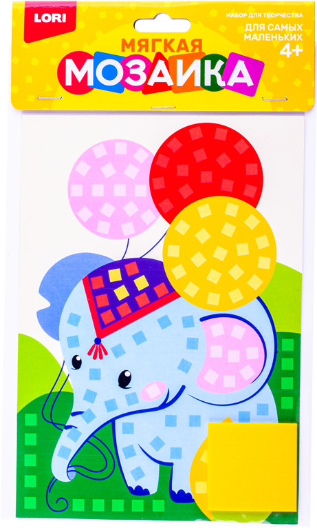 Набор для детского творчества «Слоник» | Мягкая мозаика | Lori