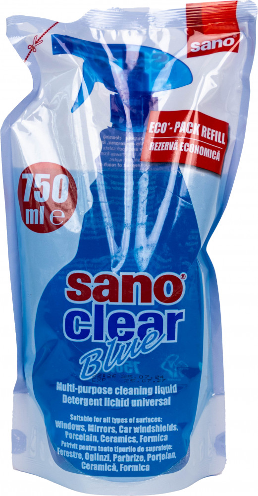 Средство для мытья окон, зеркал и фарфора | Clear | Sano