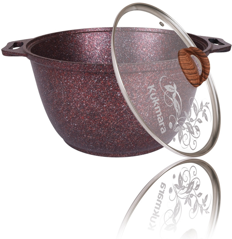 Кастрюля со стеклянной крышкой «Granit ultra red» | Granit Ultra | Kukmara