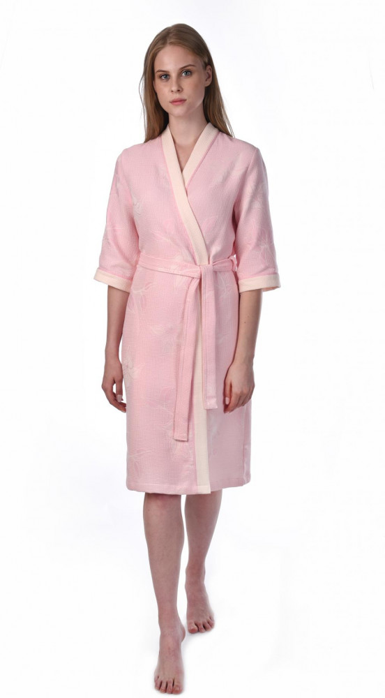 Халат женский | Pink clematis | Cleanelly