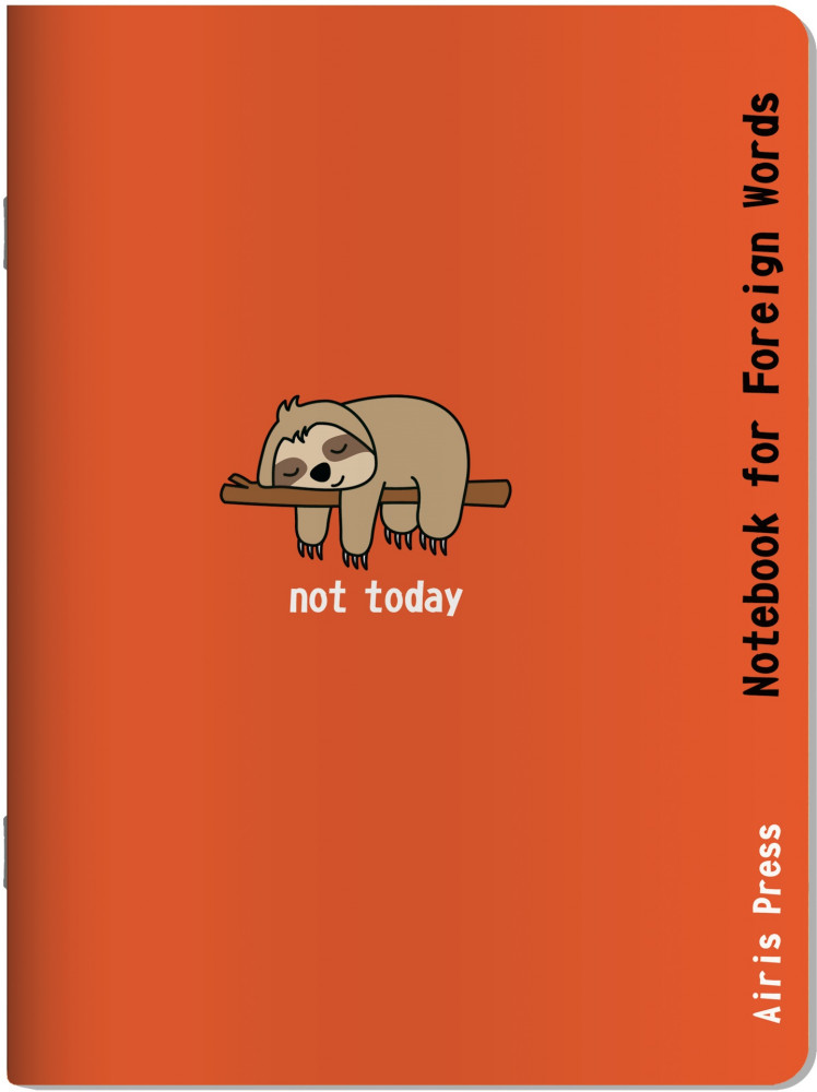 Тетрадь для записи иностранных слов «Сонный ленивец» | Тетради для записи иностранных слов