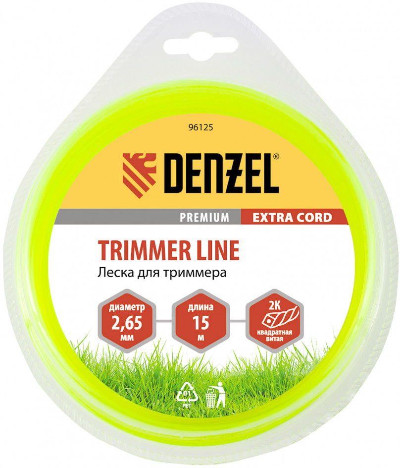 Леска для триммера квадратная | Extra Cord | Denzel