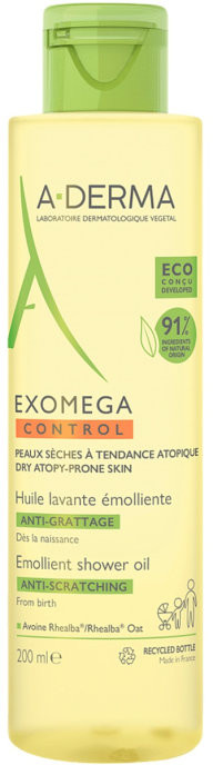 Масло для тела очищающее с экстрактом овса реальба | Exomega control | A-derma