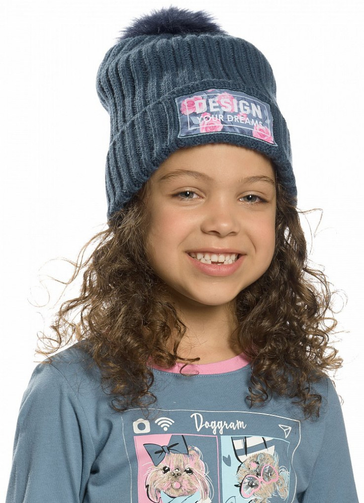 Шапка для девочек | Цвет настроения jeans | Pelican