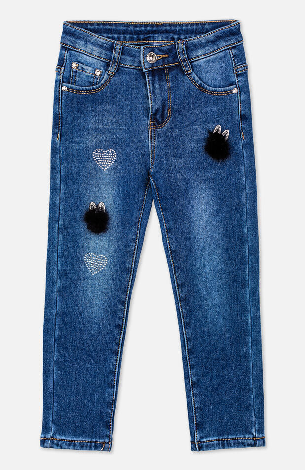 Джинсы утепленные для девочек | Art Free | PlayToday