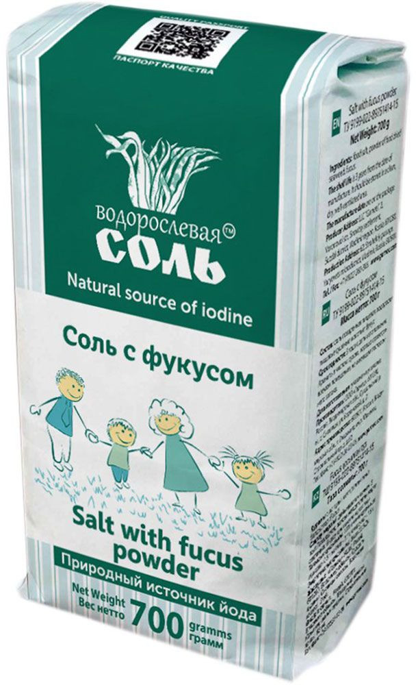 Соль водорослевая с фукусом | Водорослевая соль | Garnec