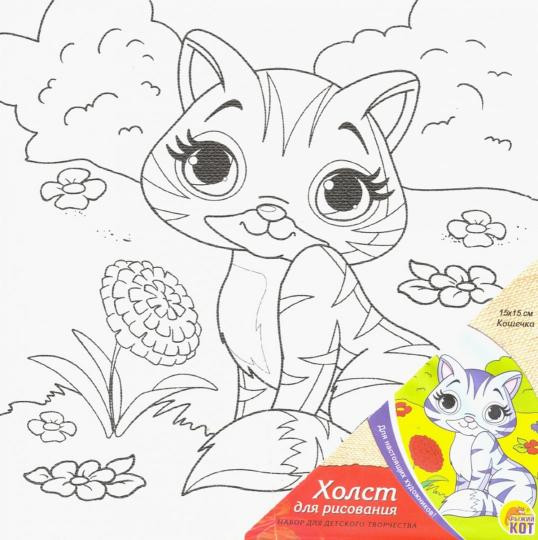 Холст на картоне «Кошечка» | Рыжий кот