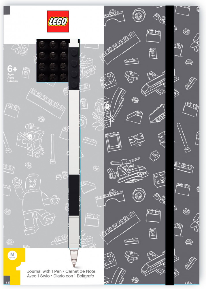 Блокнот для записей с черной гелевой ручкой | LEGO Classic | LEGO (ЛЕГО)