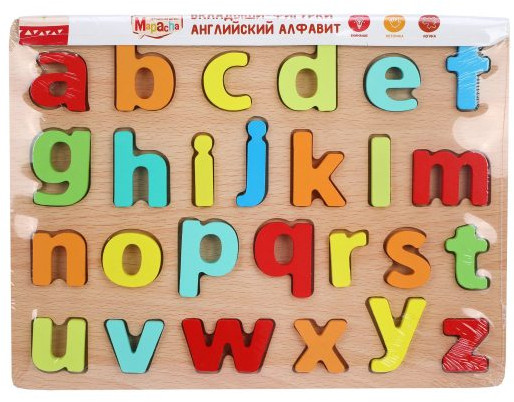 Вкладыши-фигурки «Английский алфавит» | Mapacha
