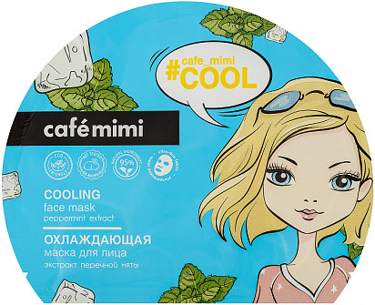 Маска тканевая для лица охлаждающая | Cafe mimi
