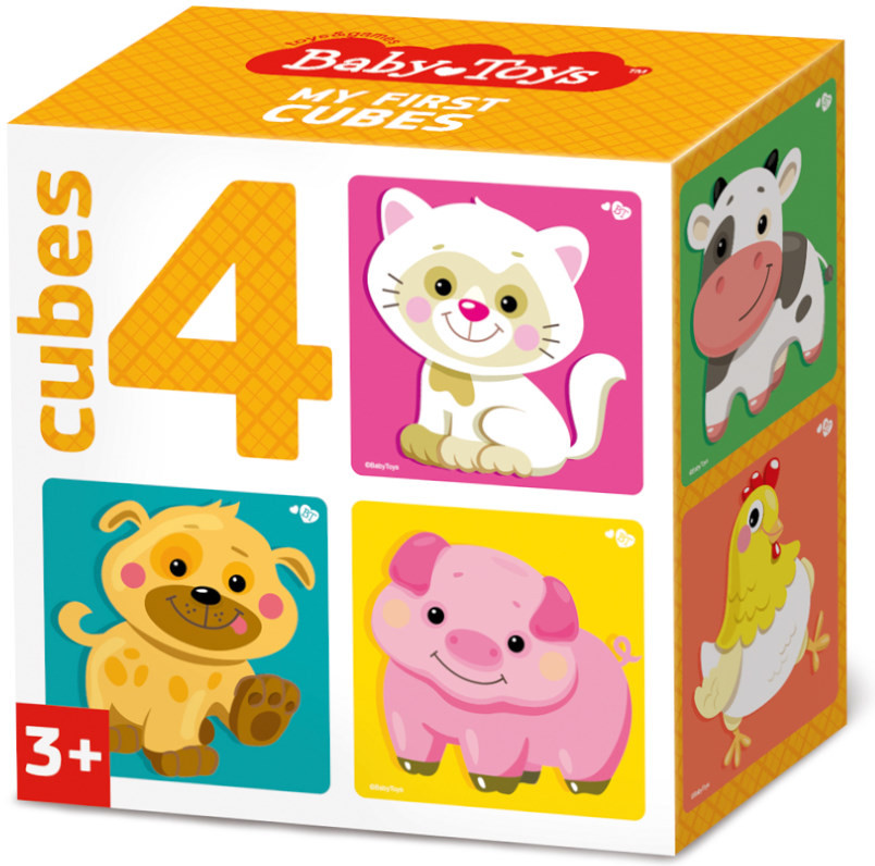 Кубики пластиковые «Домашние животные» | Baby Toys