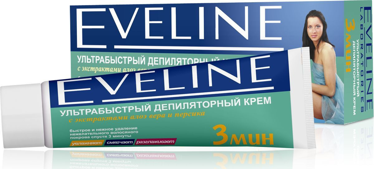 Крем депиляторный ультрабыстрый с экстрактами алоэ вера и персика | Eveline Cosmetics