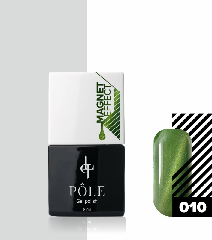 Гель-лак для ногтей «Кошачий глаз», оттенок 010 Нефрит | Pole