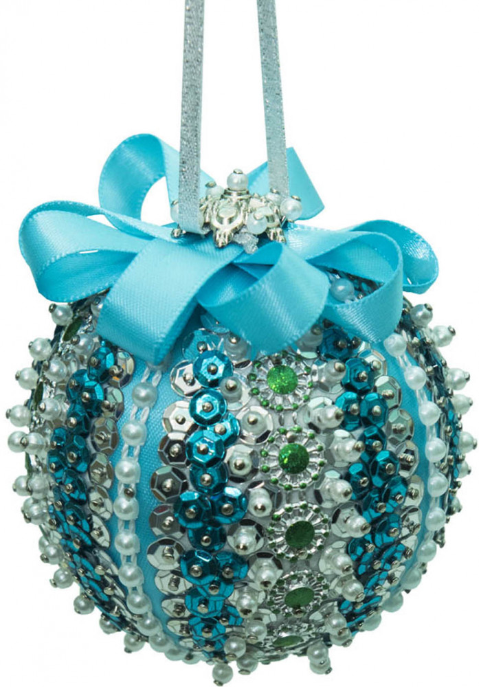 Набор для создания шара из пайеток «Серебряный» | Мозаика пайетками | Волшебная мастерская