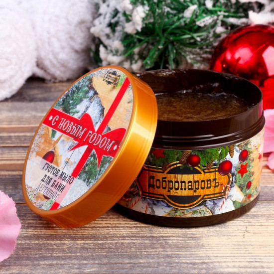 Мыло густое банное «Чёрное, дегтярное»