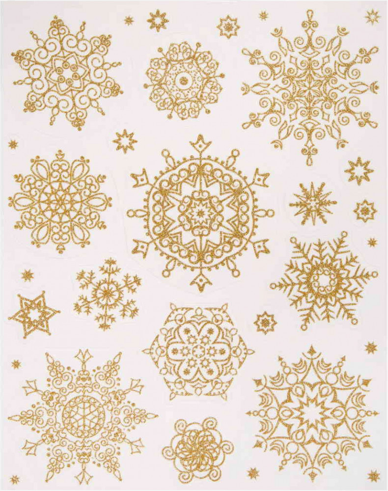 Новогоднее украшение для окон «Золотые кристаллики» | Феникс Презент