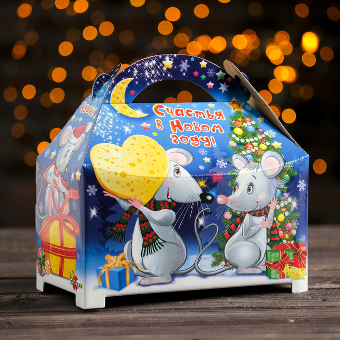 Коробка подарочная «Мышиный новый год» | Новогоднее ассорти