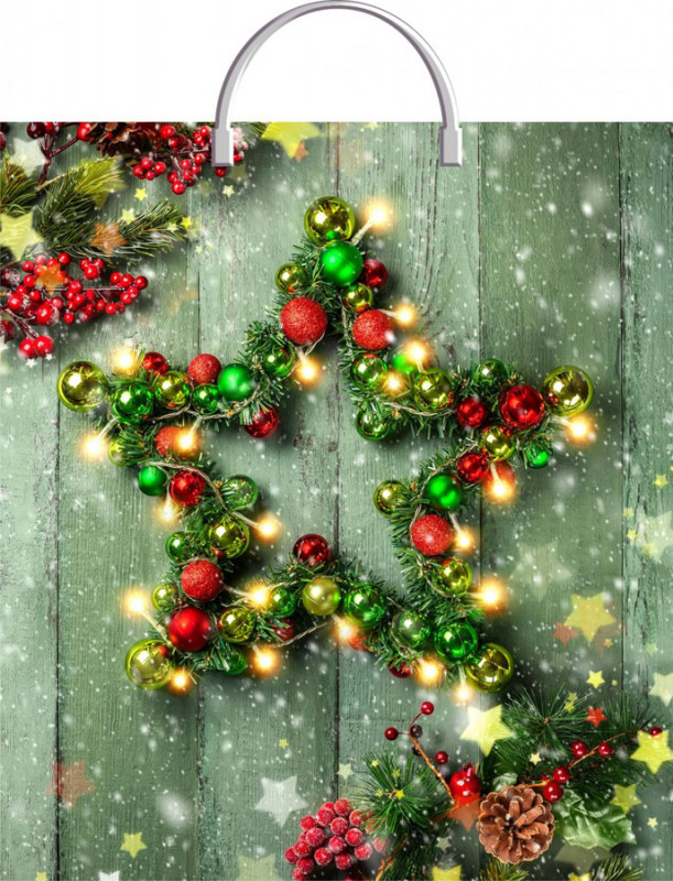 Пакет подарочный «Елочная звезда» | Новогоднее ассорти | ТикоПластик