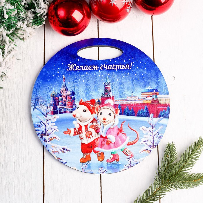 Доска разделочная «Мышки на льду»