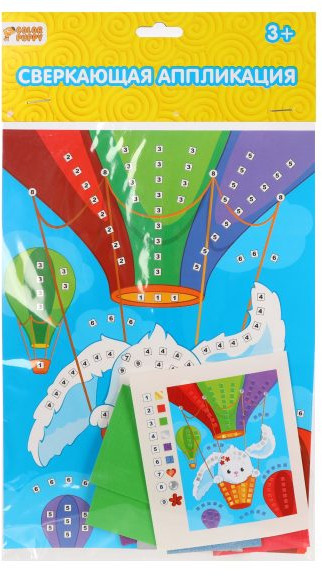Набор для творчества «Аппликация. Заяц на воздушном шаре» | Аппликация и мозаика | Color Puppy