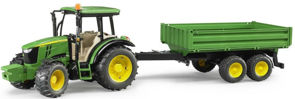 Трактор «John Deere 5115M» с прицепом | Bruder