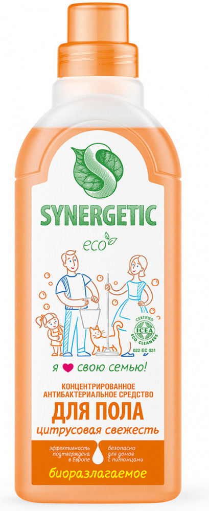 Средство для мытья пола «Цитрусовая свежесть» | Synergetic