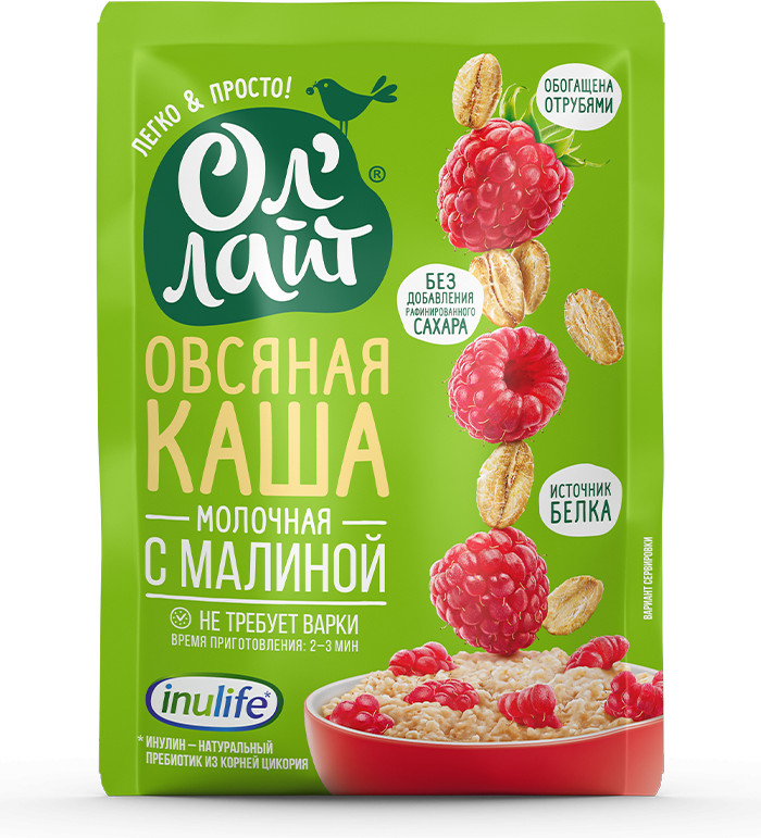 Каша овсяная с малиной | Ол'Лайт