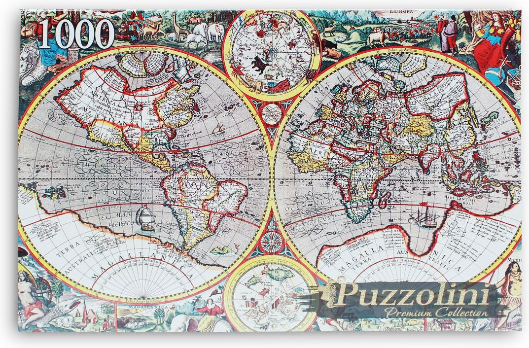 Пазл «Древняя карта мира» | Puzzolini | Рыжий кот