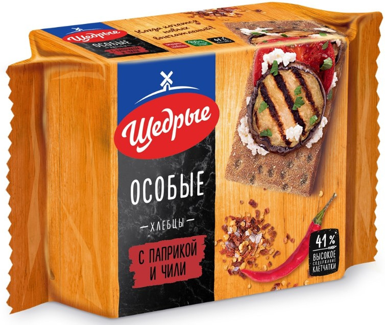 Хлебцы ржано-пшеничные особые с паприкой и чили | Щедрые