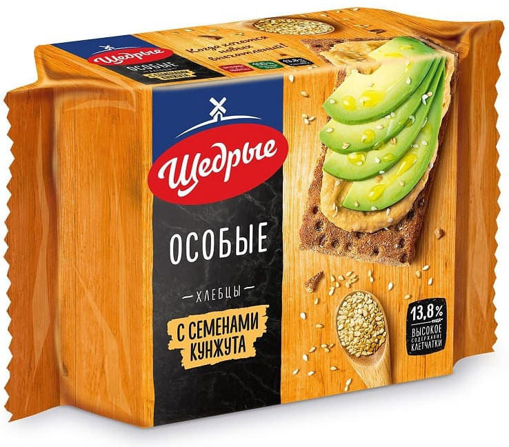 Хлебцы ржано-пшеничные особые с семенами кунжута | Щедрые