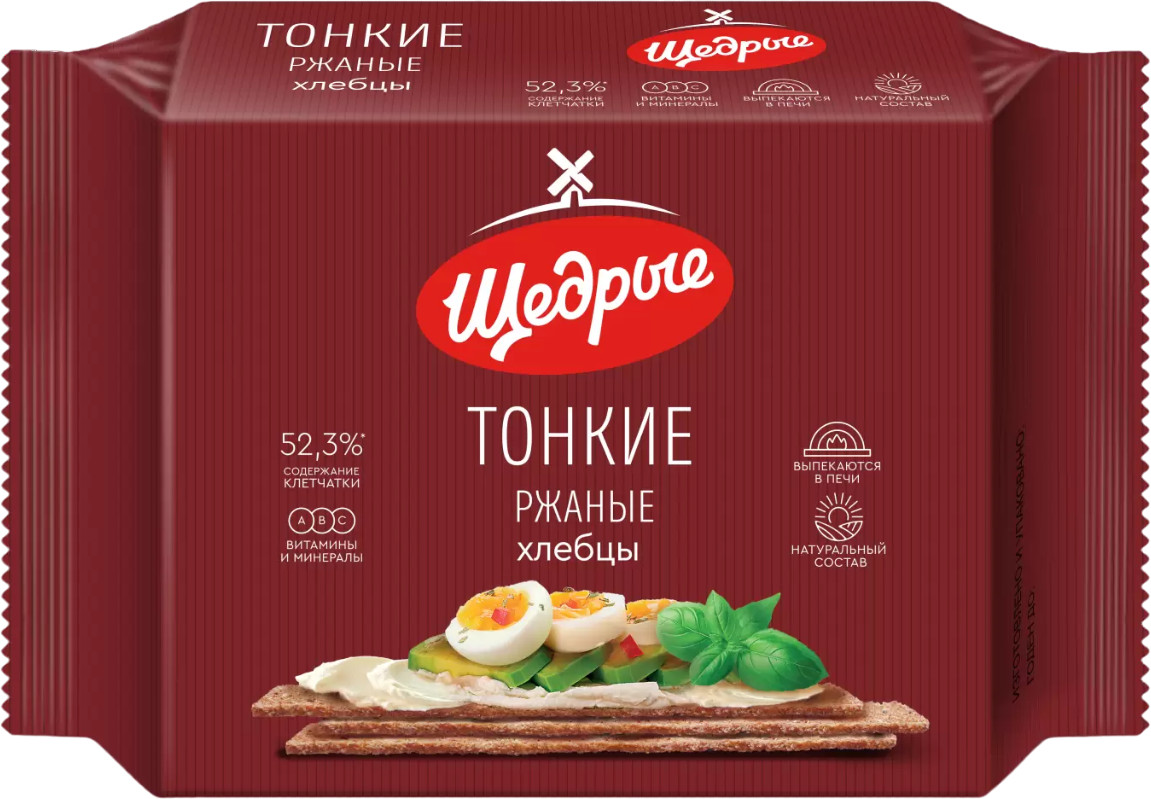 Хлебцы тонкие ржаные | Щедрые