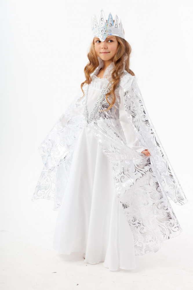 Костюм карнавальный для девочек «Снежная королева» | Сказочный маскарад | Пуговка