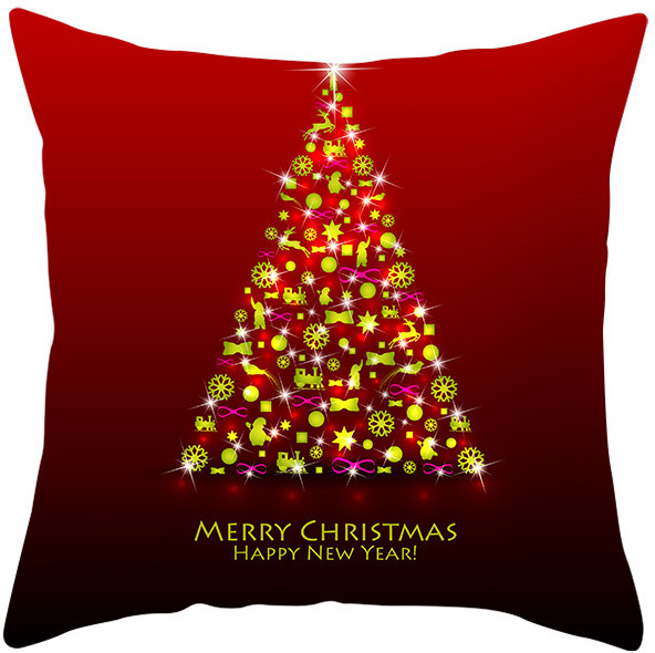 Наволочка декоративная | Merry Christmas | Happiness