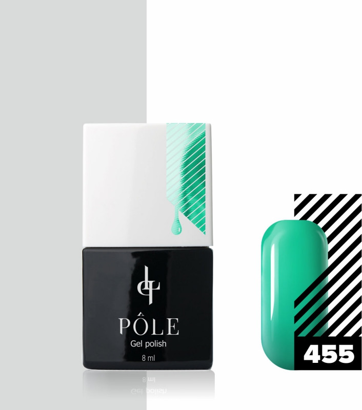 Гель-лак для ногтей, оттенок 455 Снежный эвкалипт | Pole