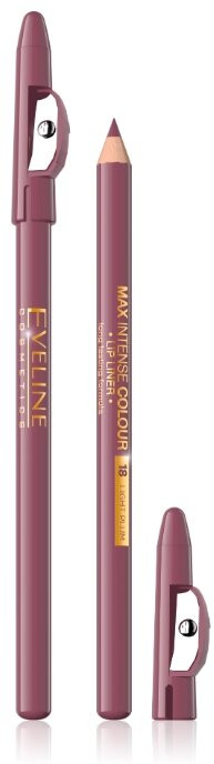 Карандаш для губ контурный, тон №18 Light Plum | Intense Colour | Eveline Cosmetics