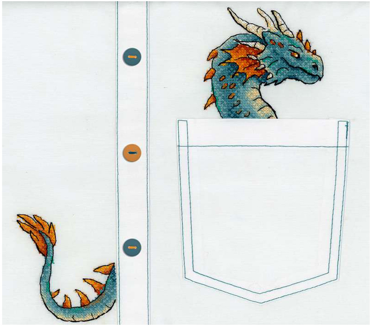 Набор для вышивания «Благородный дракон» | М.П. Студия