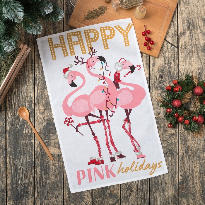 Полотенце «Happy Pink» | Доляна