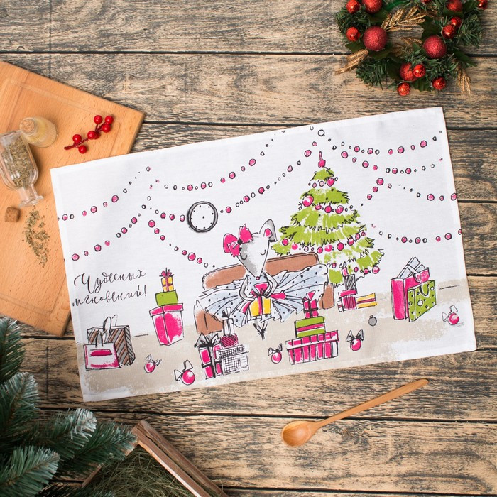 Полотенце «Чудесных мгновений» | Мышки на шоппинге | Доляна