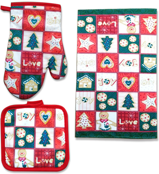 Комплект кухонный: варежка, прихватка, полотенце | Kylin