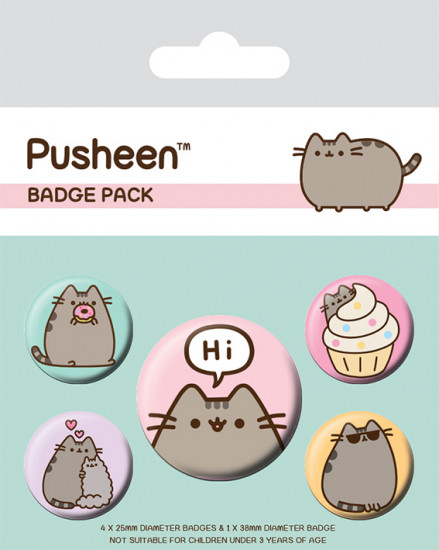 Набор значков «Pusheen Says Hi»