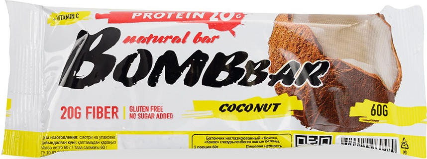 Батончик протеиновый со вкусом кокоса | Bombbar