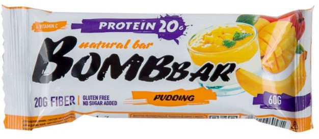 Батончик протеиновый со вкусом бананового пудинга и манго | Bombbar