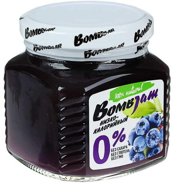 Джем низкокалорийный со вкусом черники и голубики | Bombbar