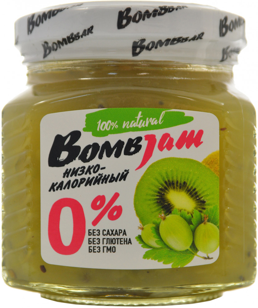 Джем низкокалорийный со вкусом киви и крыжовника | Bombbar