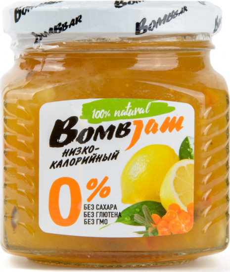 Джем низкокалорийный со вкусом облепихи и лимона