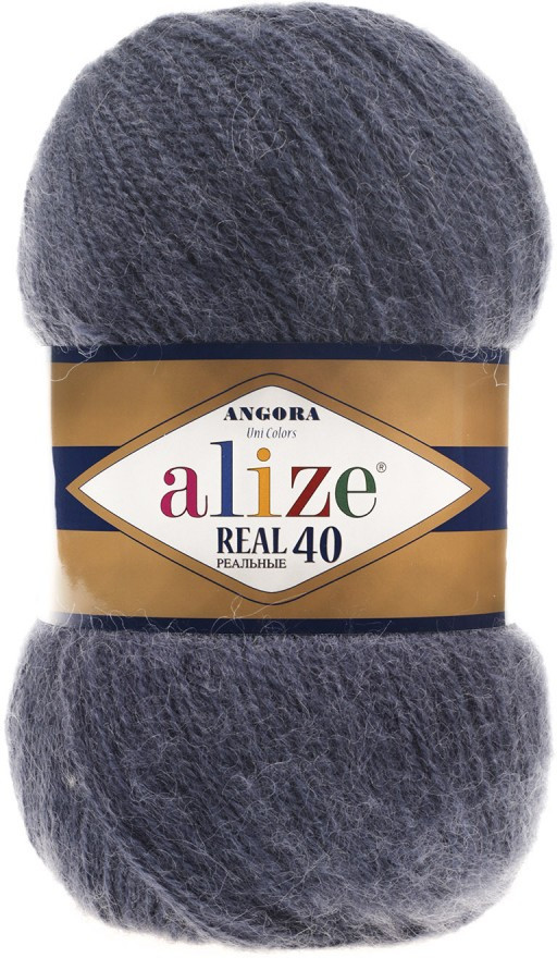 Пряжа для вязания «Real 40», 411 Джинсовый меланж | Angora | Alize
