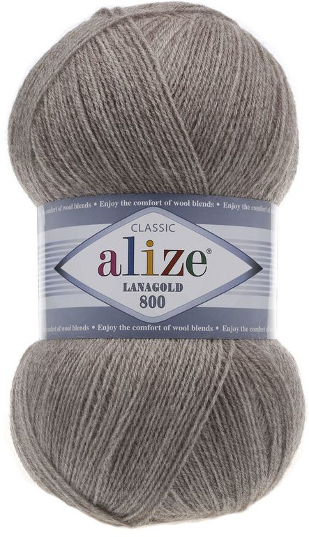 Пряжа для вязания «Lanagold 800», 207 Бежевый меланж | Lanagold | Alize